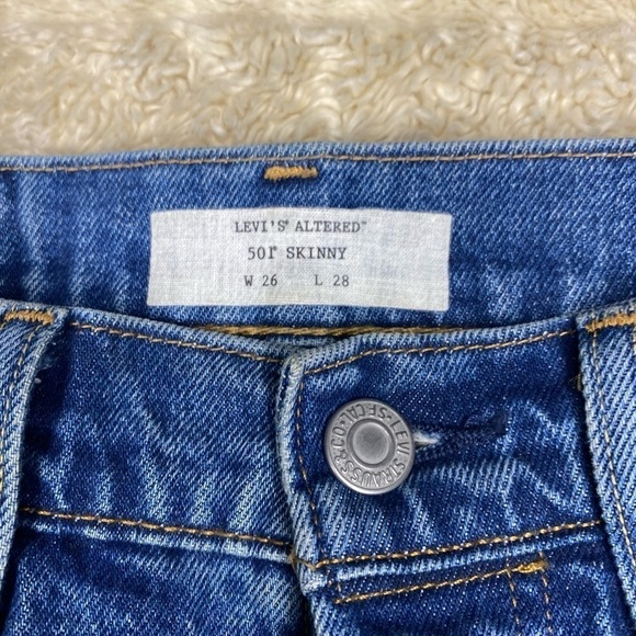Levi’s Altered 501 Skinny jeans Size 26x28 - Picture 3 of 8